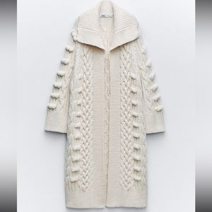 ZARA CABLE KNIT CARDIGAN / COAT